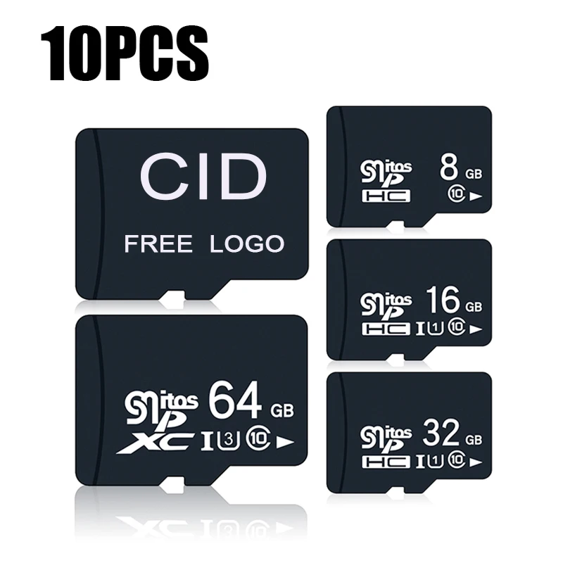 10PCS CID GPS 8GB 16GB 32GB 64GB TF/SD card Memory Card modification CID TransFlash navigation high speed Custom for Car GPS