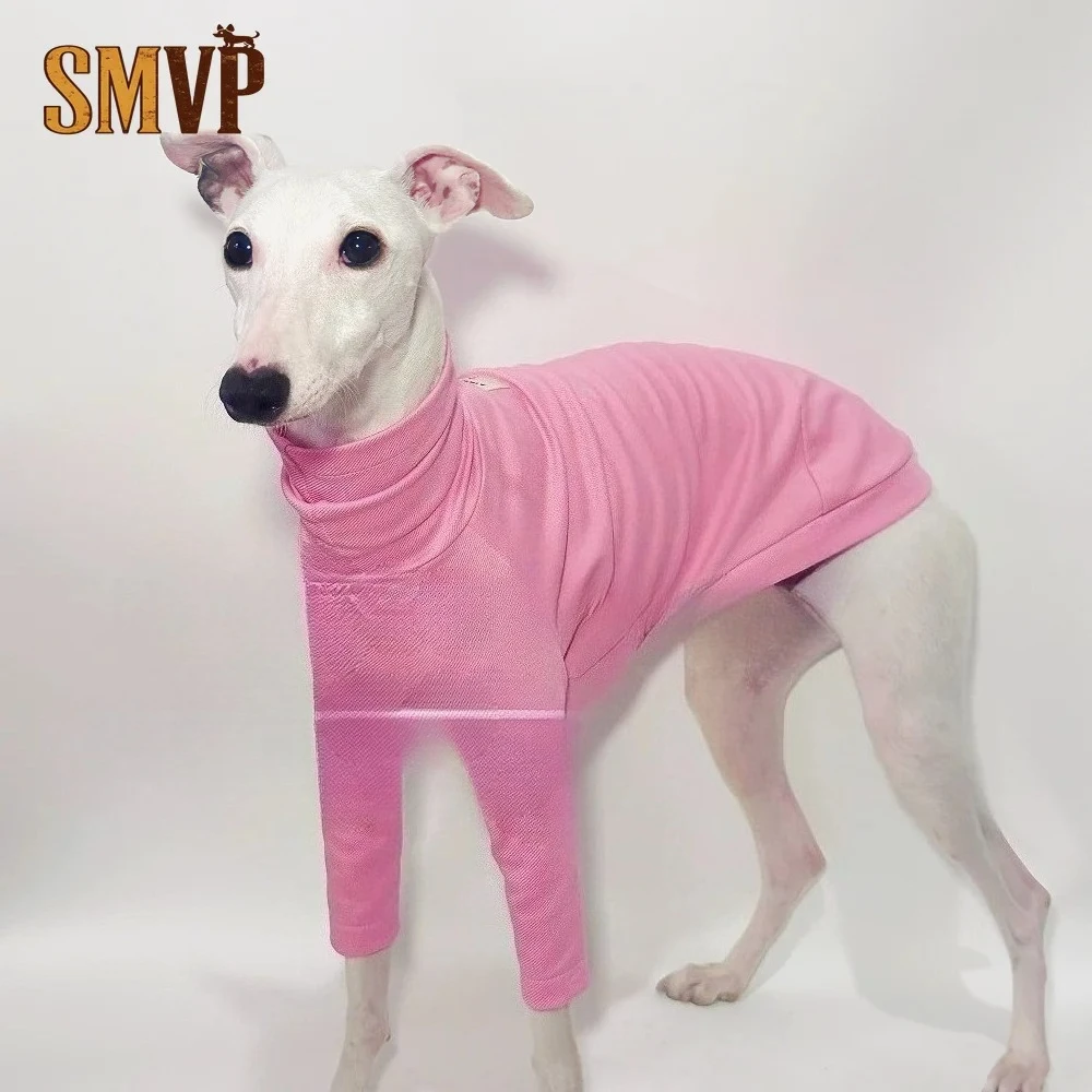 

Spring and Summer New Cotton Pink Simple Breathable T-Shirt Greyhound Whippet Bellington Medium and Large Dog Clothes