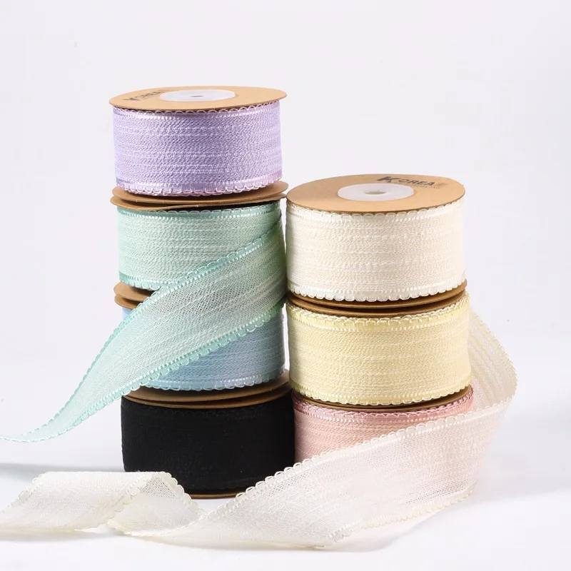 Knitting Hollow Ribbon Lace DIY Handmade Material Headwear Hair Bow Clothing Sewing Accessories Decoration 25mm 38mm 100Yards