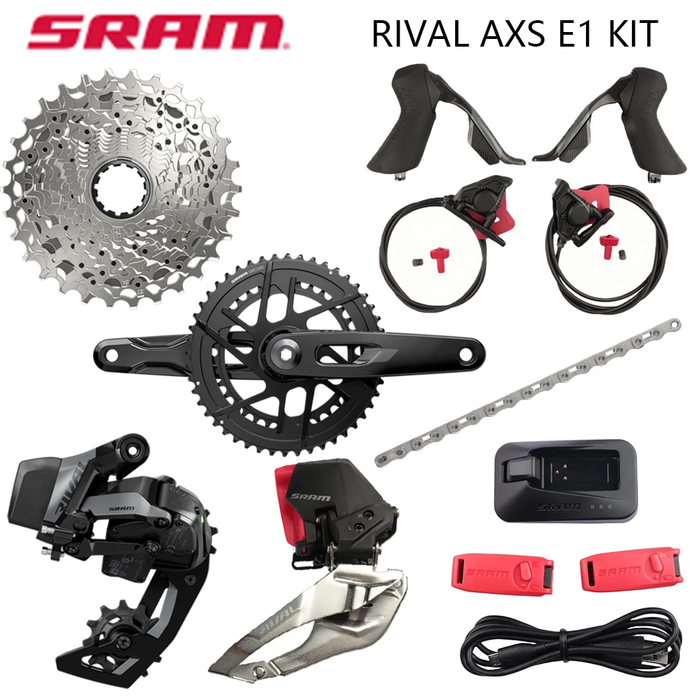 

SRAM RIVAL AXS E1 Groupset Original Hydraulic Disc Brake Road AXS E1 Groupset Crankset Cassette Shift-Brake System