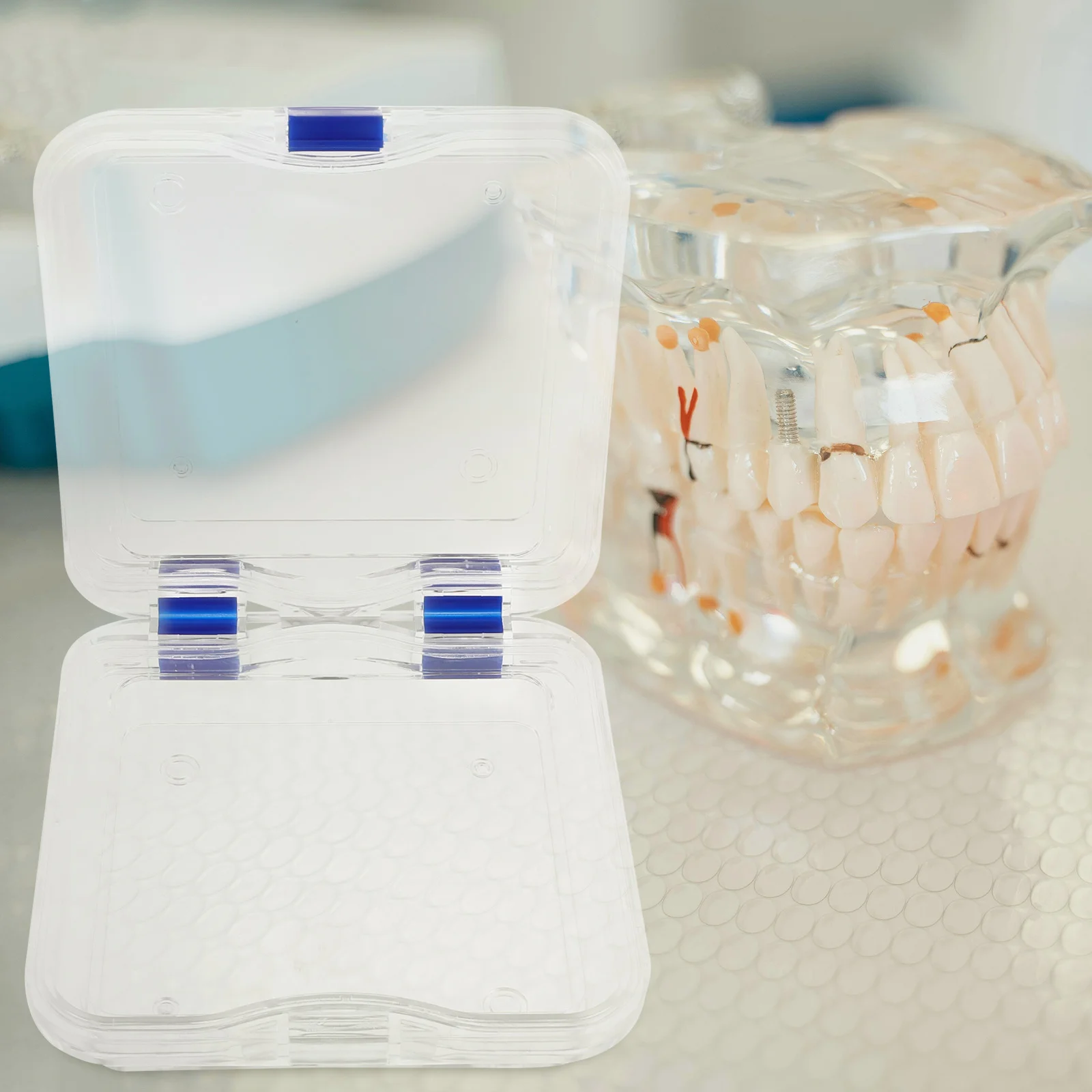 

Transparent Dental Retainer Case Shockproof Denture Box for Clean Storage Travel Orthodontic Appliance Holder Mouthguard