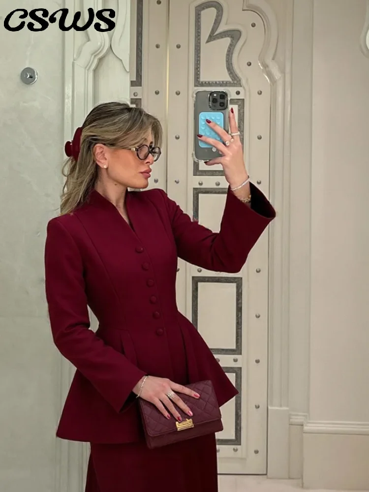 Elegantes einreihiges Hemd für Damen, solides Stehkragen, plissiertes Oberteil, Hüftpaket, schlanke Dame, lange Röcke, 2026, Frühlings- und Sommeranzug