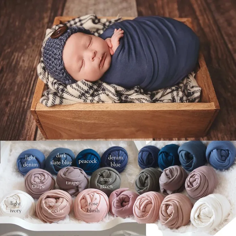 

1pcs/ Newborn Photography Stretch Wrap Professional Photo Prop Swaddle Blanket for Baby Boys Girls Infant Shoot Soft Milk Silk