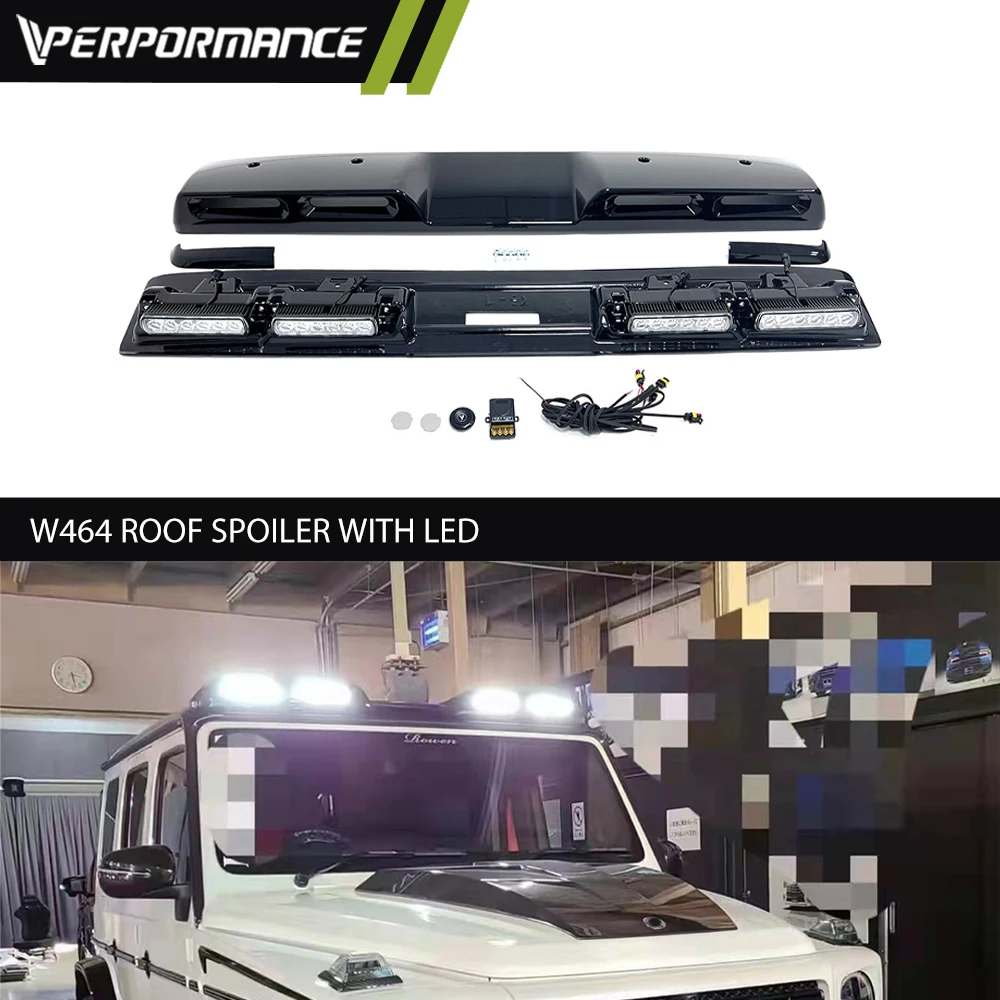 

G class W464 W463A G63 G500 2019y~ BA New Style Roof Spoiler With 4 LED Auto Front Roof Lights Car Upgrade Exterior Body Parts