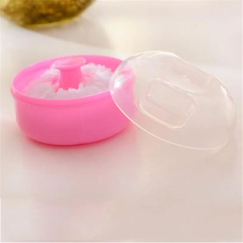 High Quality Baby Face And Body Powder Powder Puff Powder Talcum PP Box 1 Pieces Pink Durable Portable Supplies