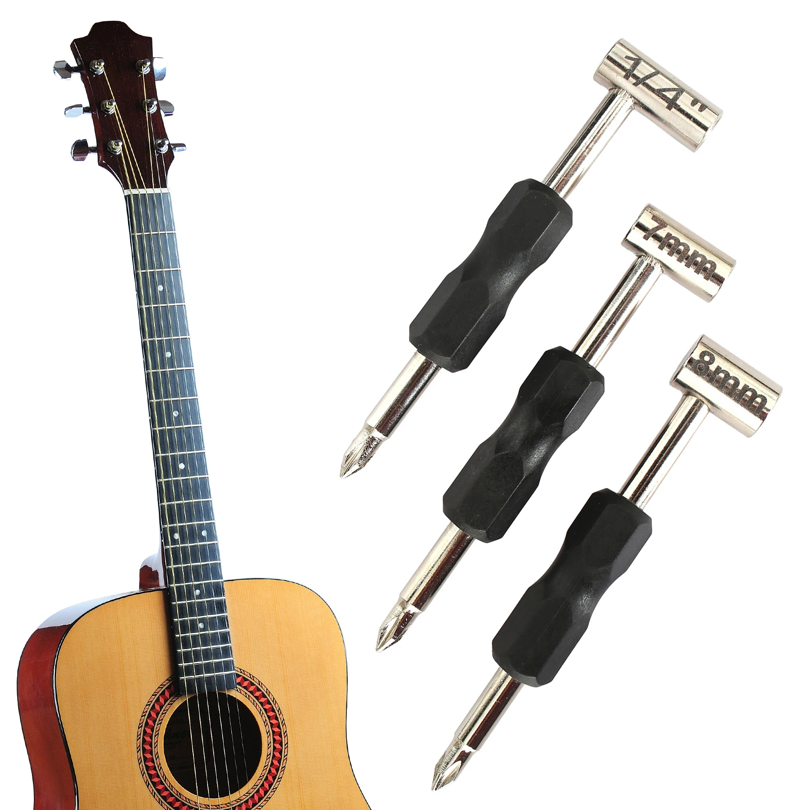 Guitar Allen Wrench Set for Taylor Gibson/PRS Ibanez/PRS Magnetized Screwdriver Pipe Style Hex Wrench for Neck Adjustment