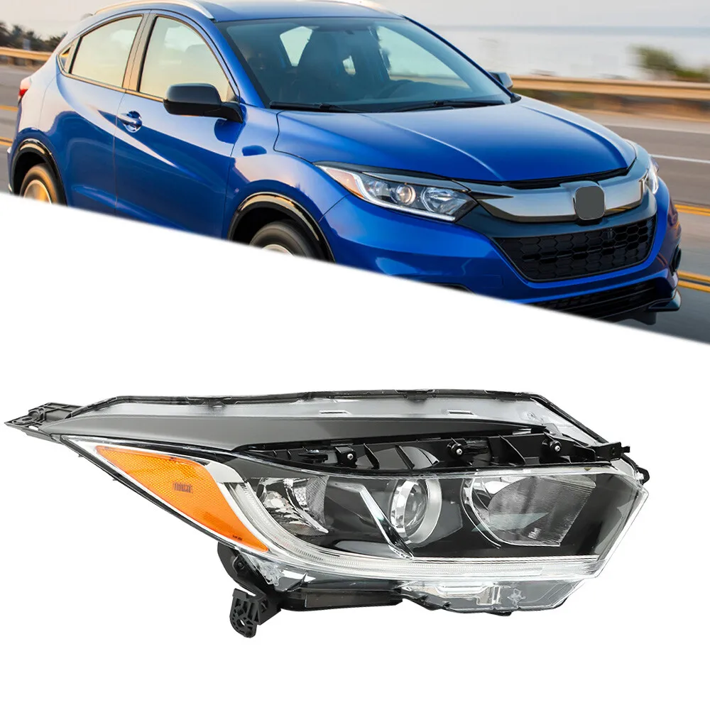 

For Honda Hrv Hr-V 2019-2021 Right/Passenger Halogen Headlight w/ LED DRL Clear