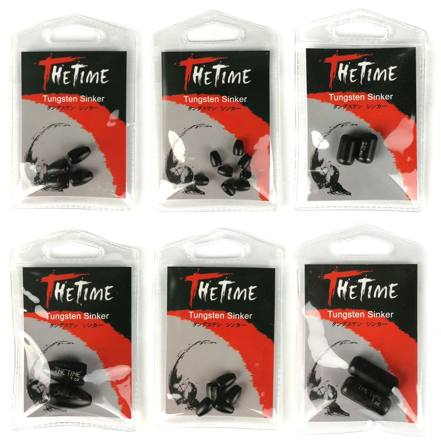 THETIME Texas / Carolina Rig Tungsten Sinker 1/16 - 1 Oz Bullet Bass Fishing Weight 1.8-28g Lure Accessory