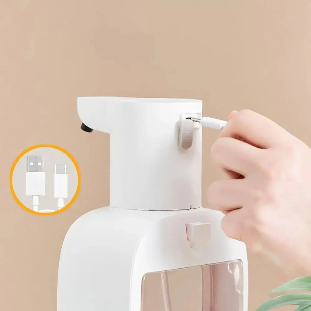 Dispenser automatico di sapone per le mani con capacità di 500 ml Dispenser di schiuma dal design impermeabile Lavatrice per mani intelligente montata a parete