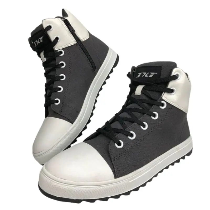 

Botas de motociclista para hombre y mujer, zapatos informales anticaída para montar en moto, senderismo y ciclismo, color negro