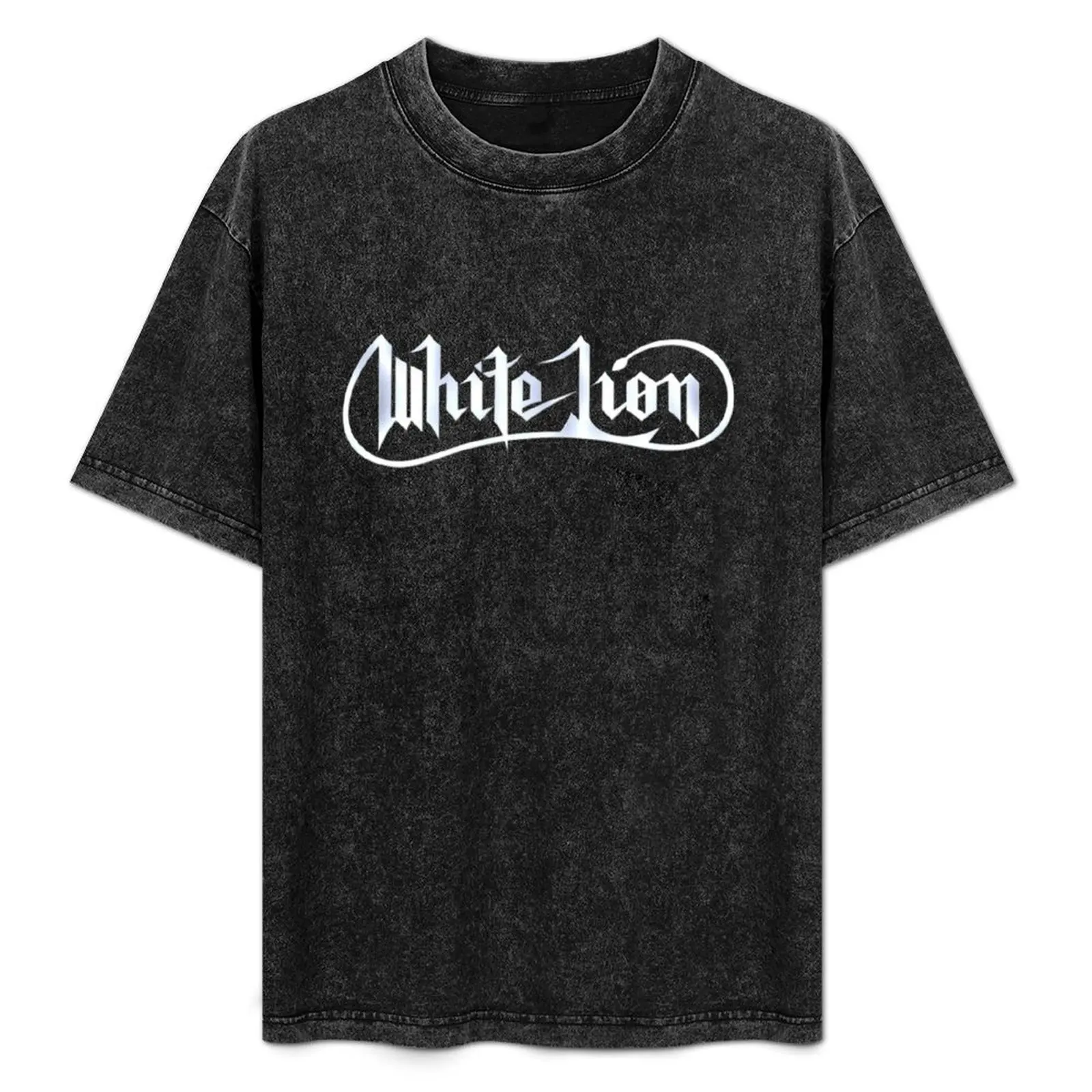 

White Lion Band T-Shirt oversized graphic tee sports fans mens t shirts