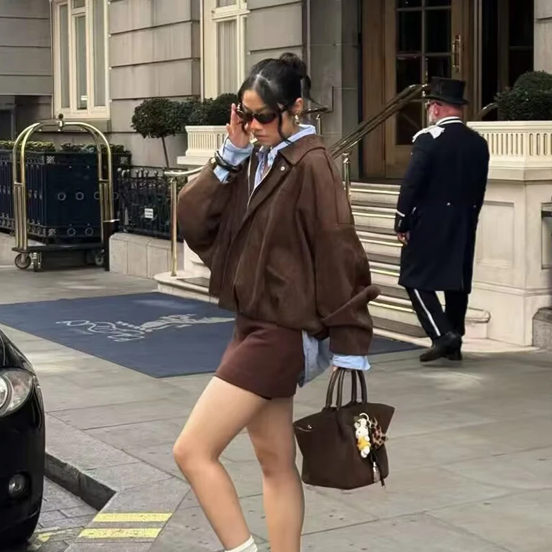 レディースジャケットコート 秋 2025 ファッション レディースジッパーオーバーサイズコート ストリートウェア 女性用アウターウェア シックなトップス