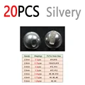 20 piezas plateadas