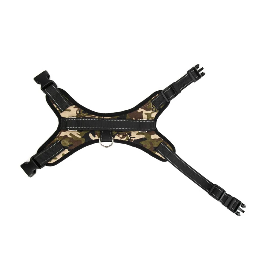 

Saddle Style Dog Harness L Camouflage Oxford Cloth Durable Comfortable Plastic Buckle Large Medium Puppy Harness for Walking