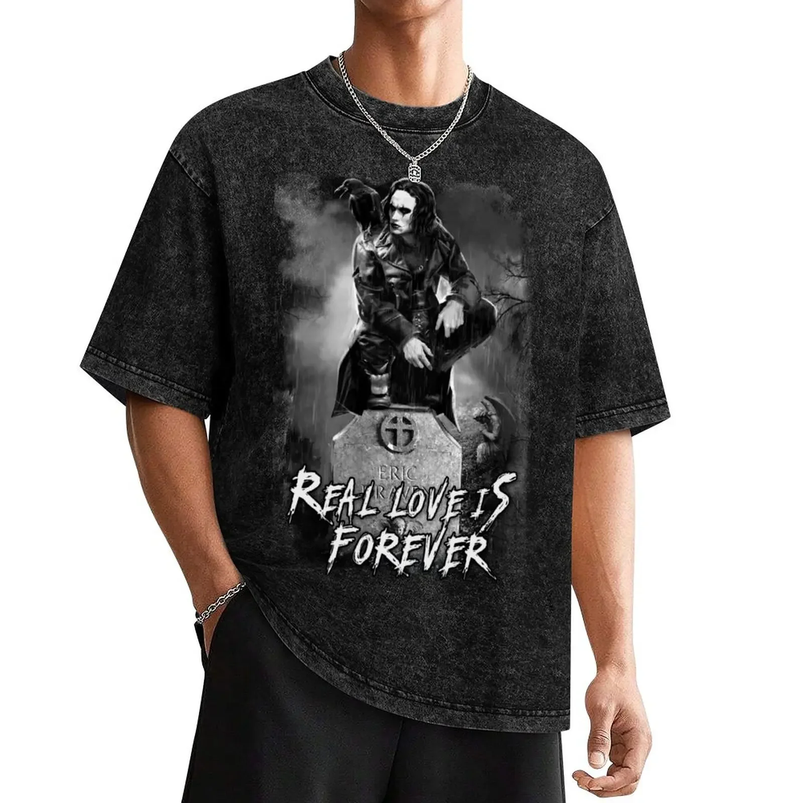 Eric Draven Real Love is Forever T-Shirt shirts graphic tee plus sizes oversized t shirt men workout shirt