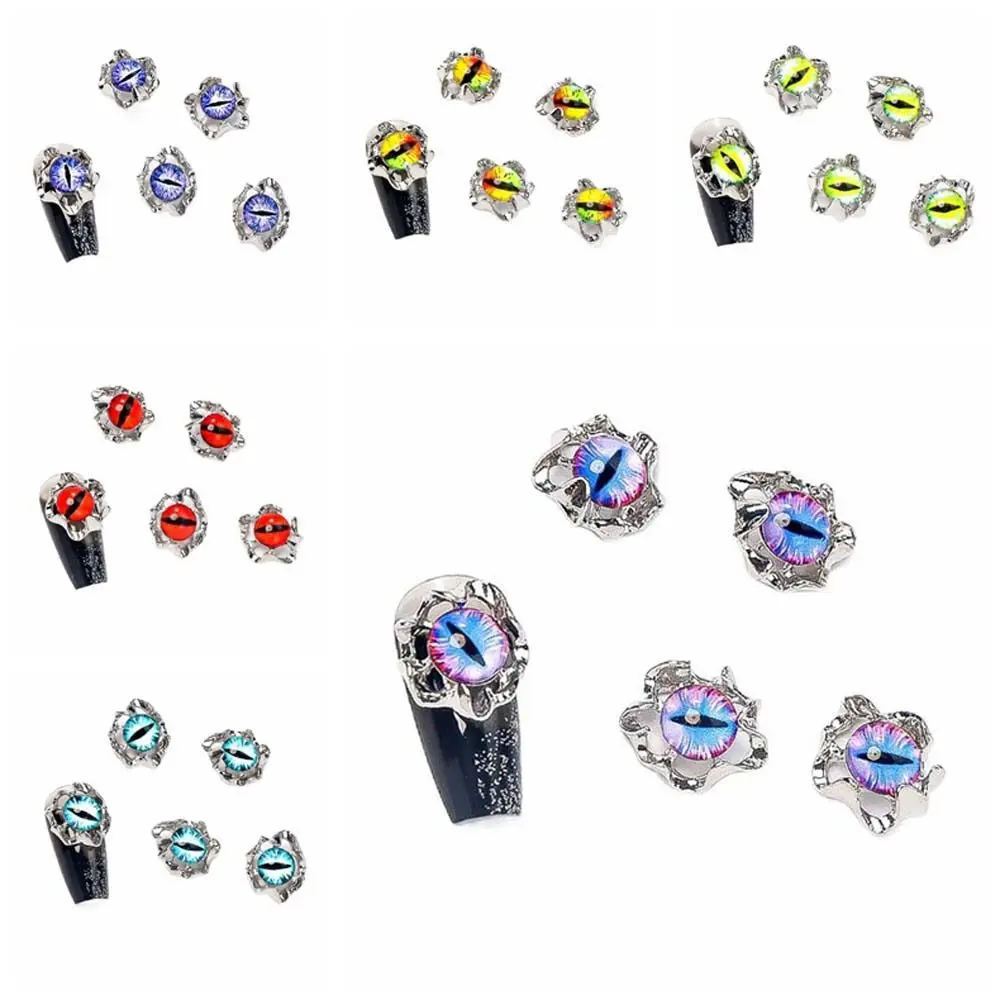 5Pcs/set Nail Supplies Halloween Demon Nail Decorations Manicure Ornaments Halloween Demon Nail Accessories