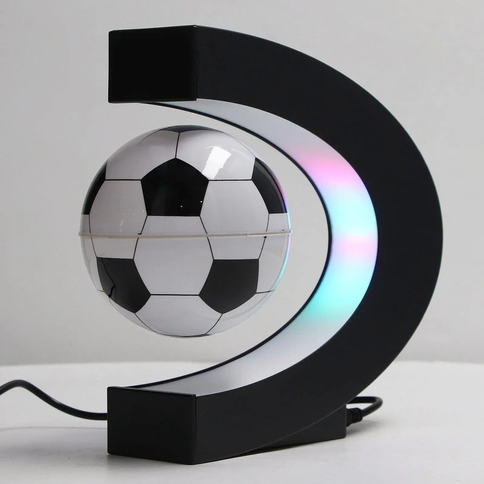 Magnetic Levitation Soccer Toy - Floating Football with Auxiliary Stick for kids & for office Fun - Low Friction Game