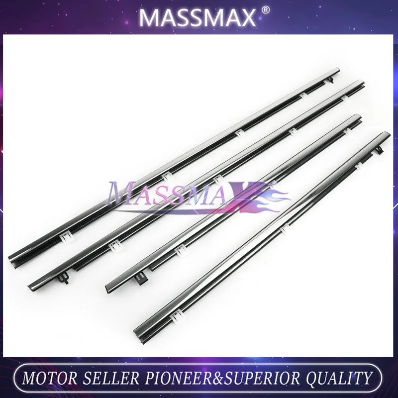 4PCS 72410TL0003 72450TL0003 72910TL0003 72950TL0003 FL FR RL RR Outside Window Weatherstrip Mouldings For Acura TSX 2009-2014