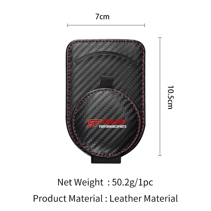 Universal Car Sunglasses Clip Leather Ticket Card Holder Auto Accessories For Ford ST Line Racing RS S Kuga Fiesta Fusion