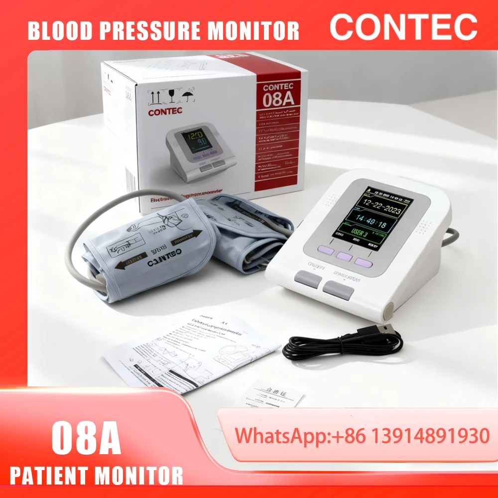 CONTEC08A Ветеринарный монитор артериального давления Монитор пациента Автоматический сфигмоманометр Дополнительный зонд SpO2 Манжеты разных размеров