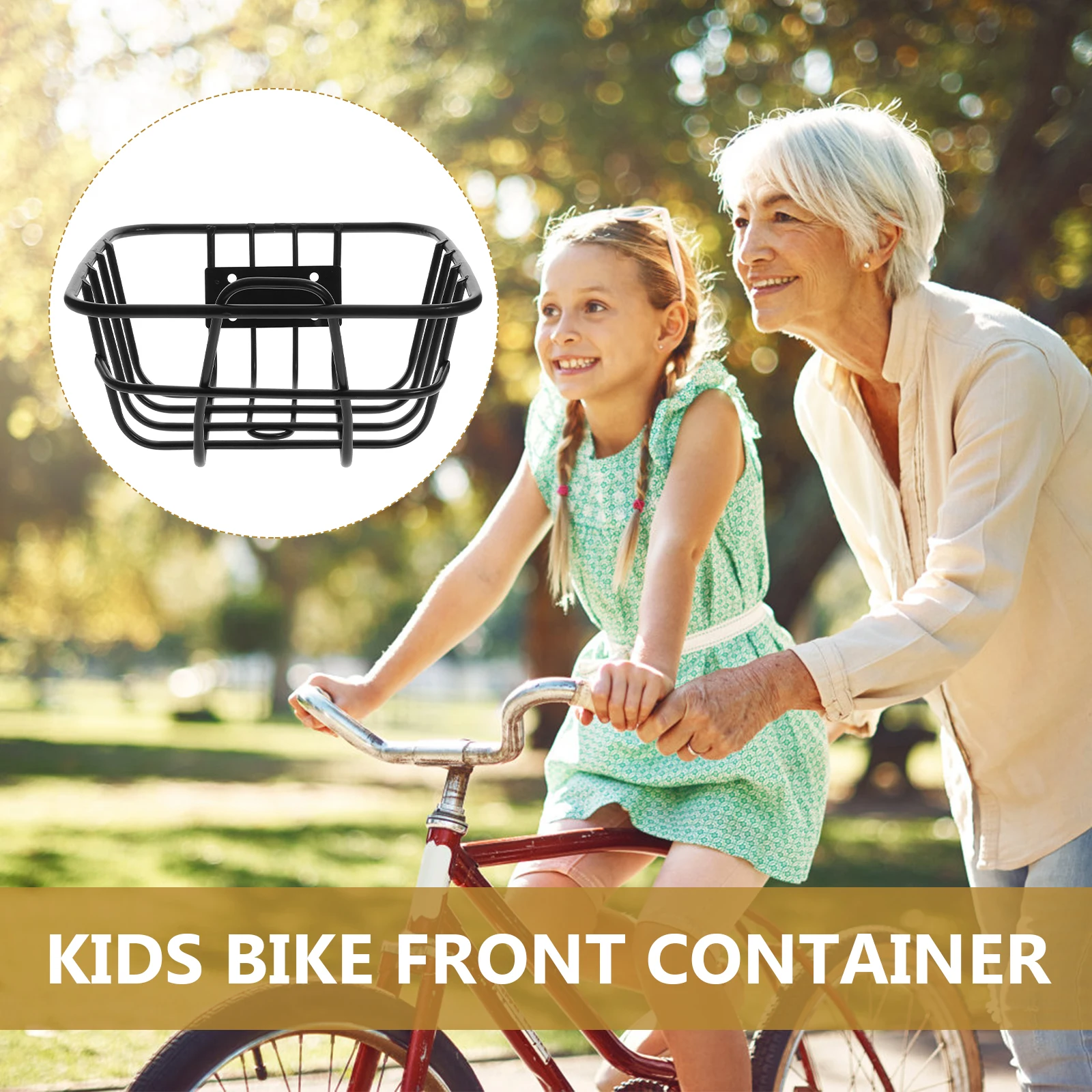 

Durable Metal Bike Handlebar Front Basket Large Capacity Easy Clean Cycling Storage Part For Bikes Kids Container