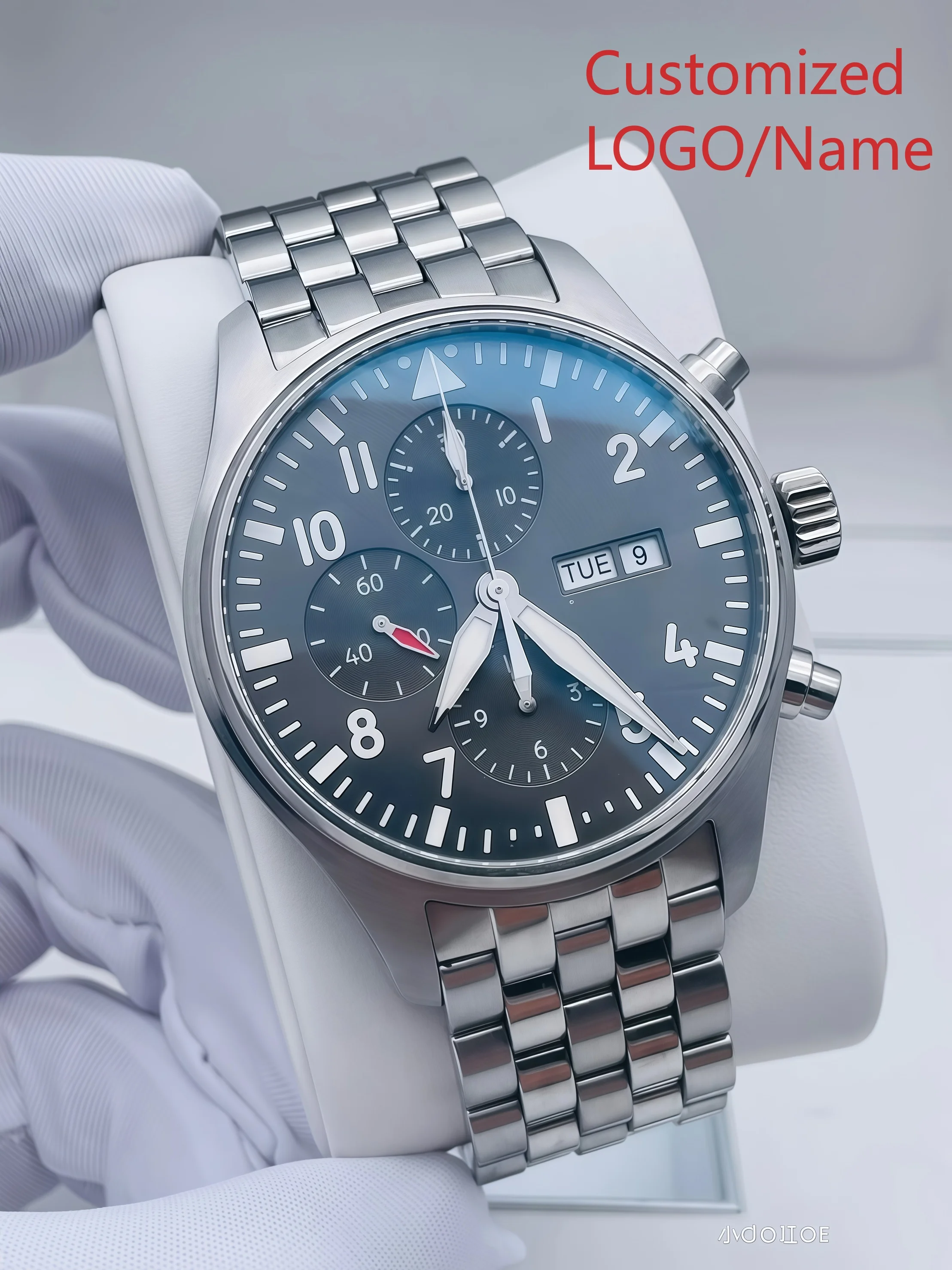 Montre sport automatique mécanique pour homme A182 Store, 43 mm, entièrement équipée, en acier inoxydable, montres personnalisées