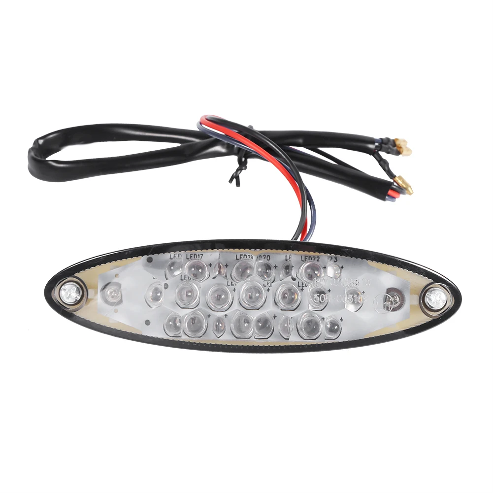 Universal 28 LED Motorcycle ATV Smoke Lamp Brake License Plate Tail Light Motorcycle ATV Quad Street Bike Off Road Light E-Mark