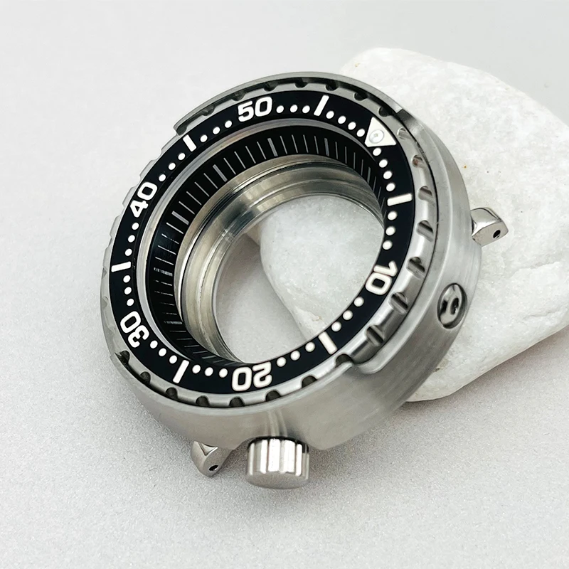 Imagem -02 - Luminous Steel Bezel Insert para Homens Mod 47 mm Seiko Tuna Canned Nh35 Nh36 7s26 Movimento Assista Reparação Substituir Peças