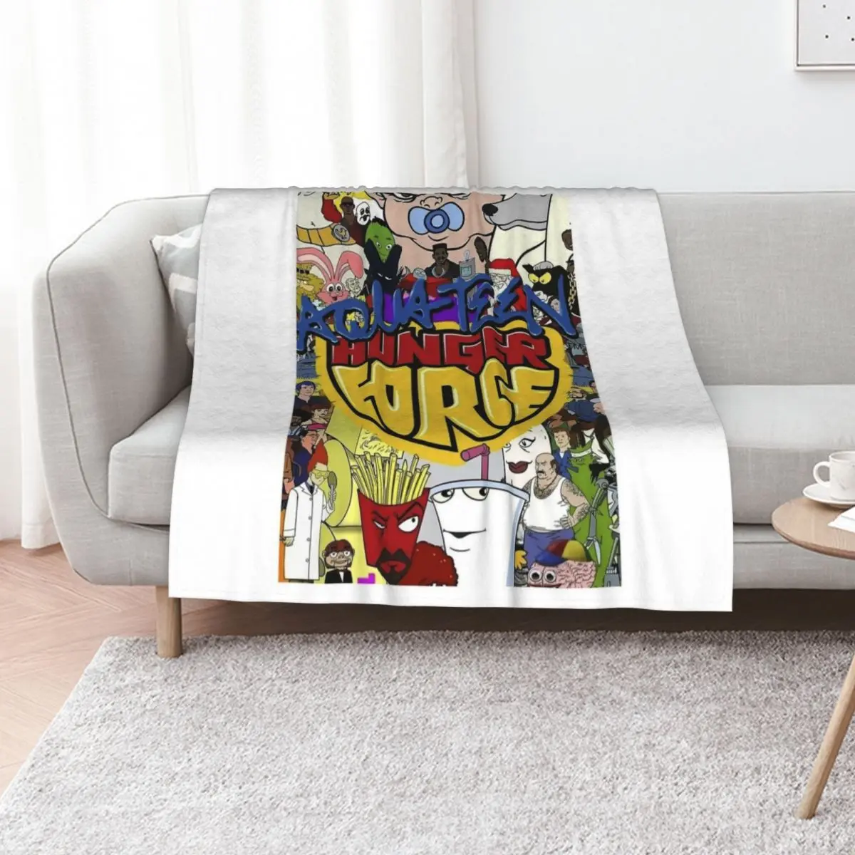 aqua teen hunger force Throw Blanket Personalized Gift Designers warm winter manga warm for winter Cute Blankets