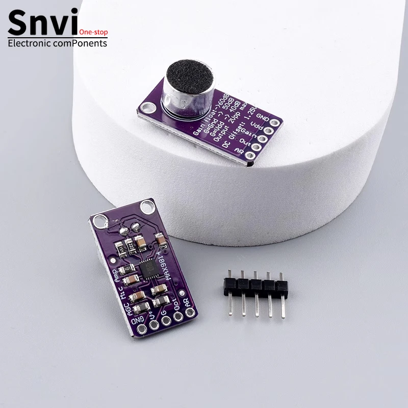 MAX9814 Microphone AGC Amplifier Board Module Auto Gain Control for Arduino Programmable Attack and Release Ratio Low THD