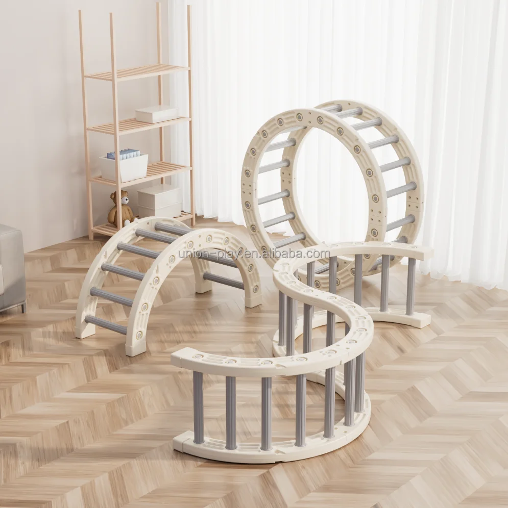 

Playground Balance Board Plastic Picklers Triangle With Slide Kids Climbing Set Seesaw for Kids Climbing Frame