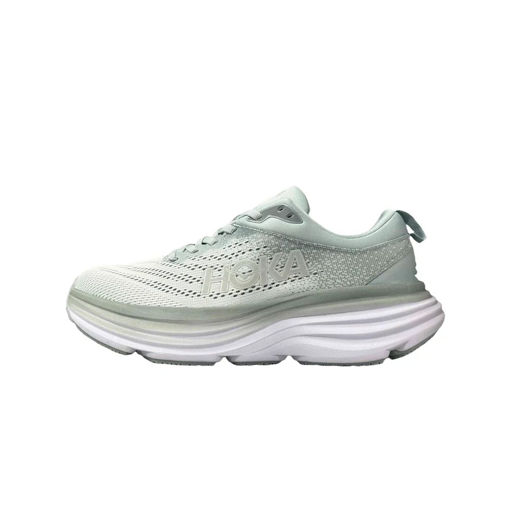 HOKA ONE ONE Bondi 8 Women Men Flowing Blue Wear-resistant Comfortable Lightweight Mesh Breathable Running Shoes 1123202-CBIF