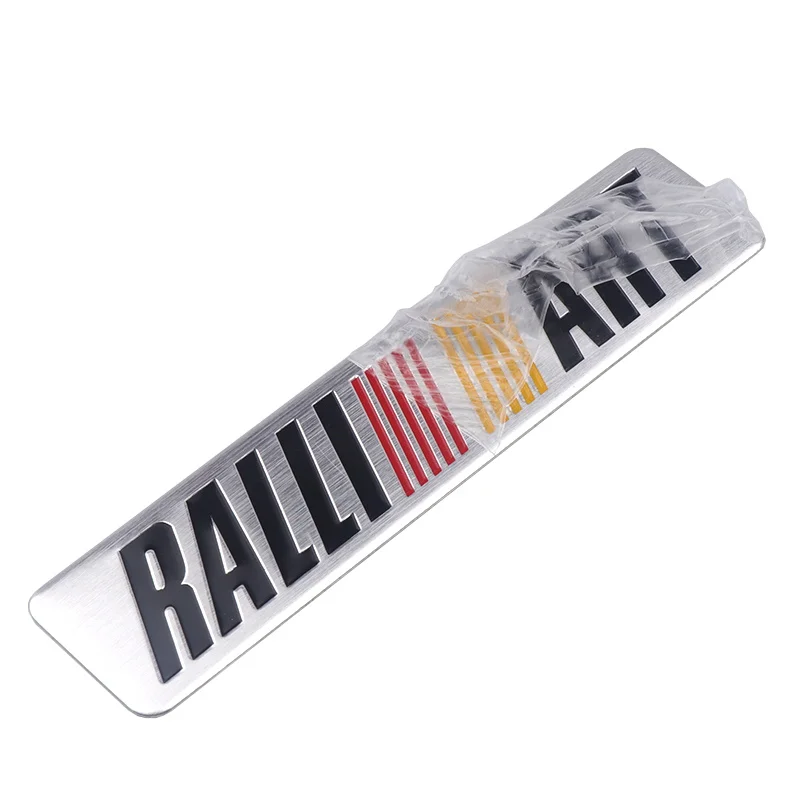 Car Aluminum Metal Ralliart Badge Logo Sticker Body Trunk Decoration Decal For Mitsubishi Ralliart Lancer EX Outlander 3 Xl L200