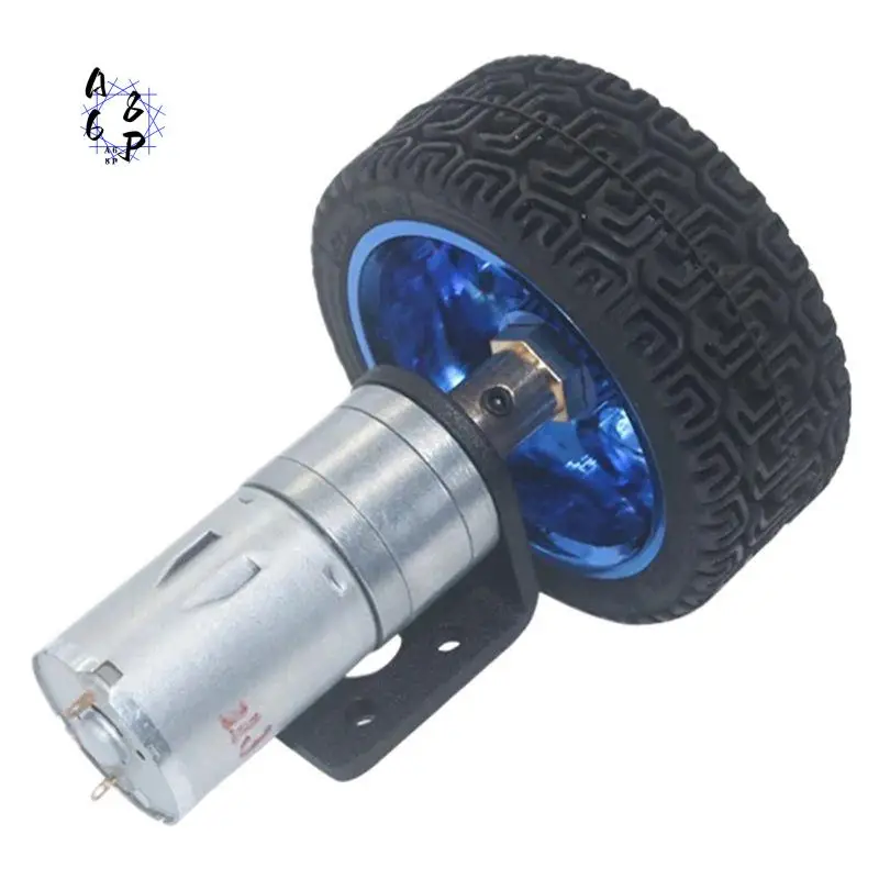 A68P-6V Kits Hobby RC Vehicle Dc Gear Motors Robot Parts 65Mm Wheel Kit 60 RPM Gearmotors For Robot Car