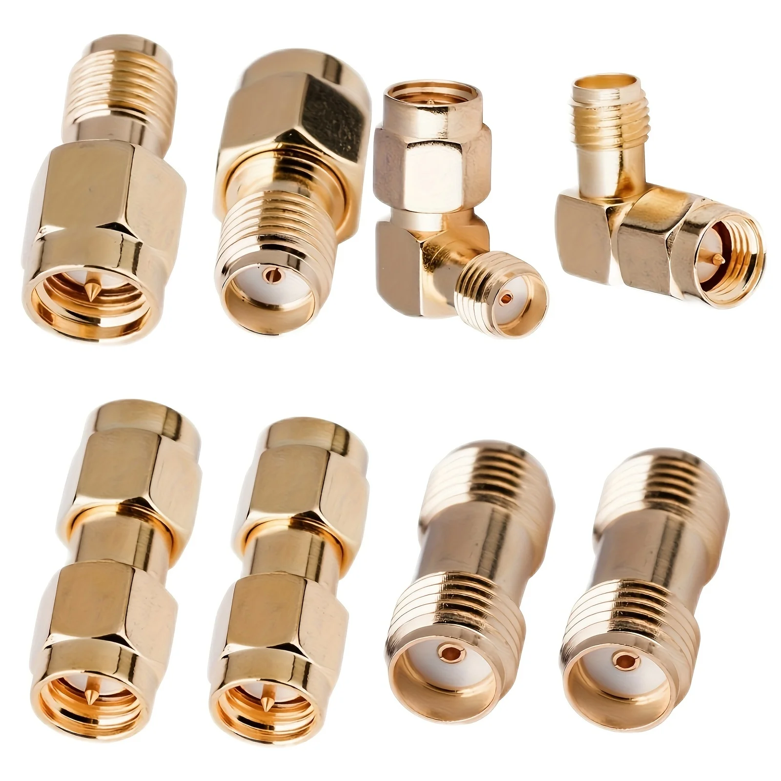 SMA ذكر إلى SMA ذكر أنثى موصل قابس SMA أنثى إلى SMA أنثى جاك RF محول محوري موصل حزمة من 8 وحدات