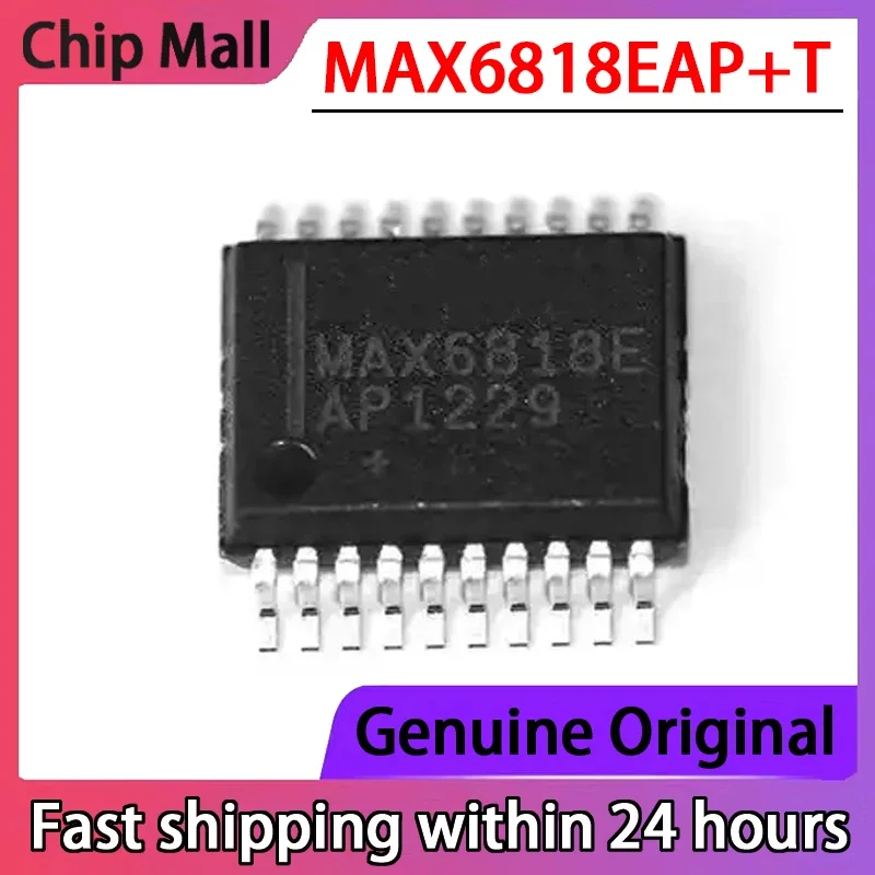 5PCS New  MAX6818EAP+T MAX6818E SSOP-20 MCU Monitoring IC Transceiver in Stock