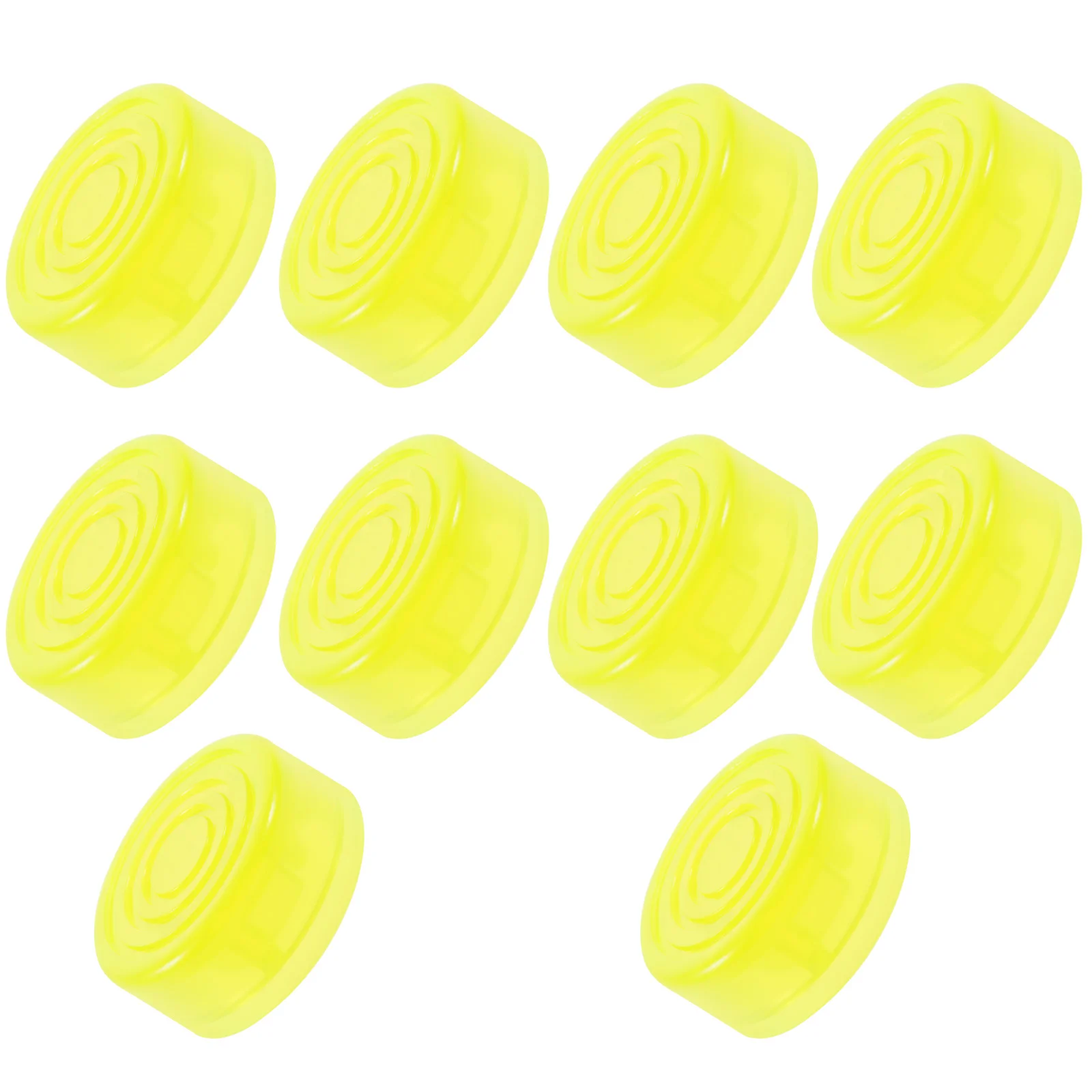 

10pcs Yellow Guitar Pedal Protective Cover Plastic Effects Footswitch Topper Easy Install Accessories Durability Musical
