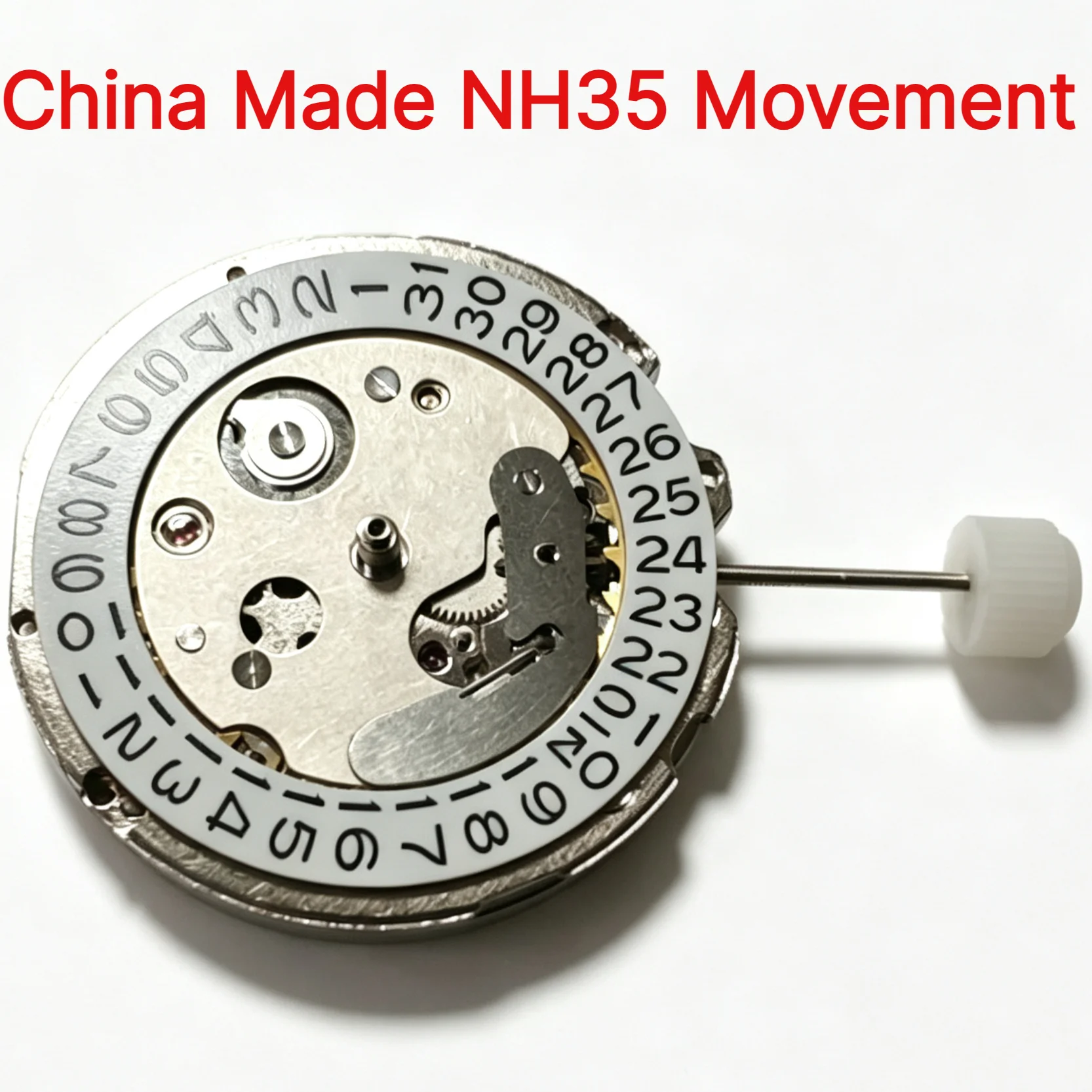 China Made NH35 Automatic Mechanical Movement Three Hands Single Calendar 3 O Clock Date Replacement for Original NH35
