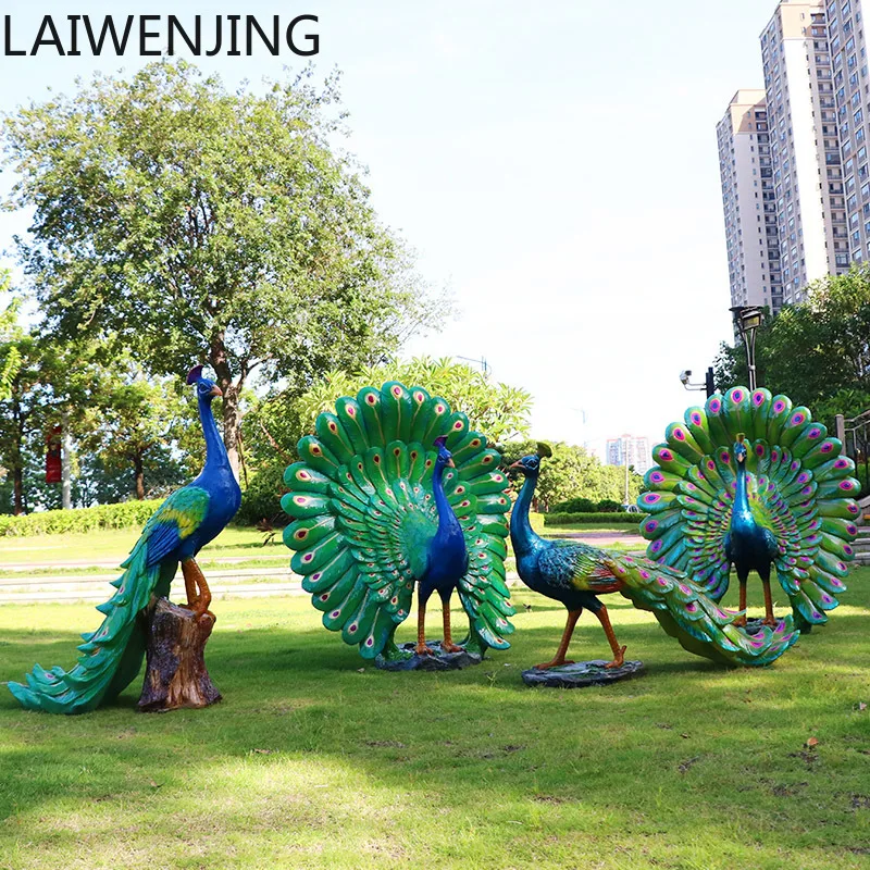 

MJY Outdoor Fiberglass Luminous Sculpture Animal Ornament Garden Landscape Decoration