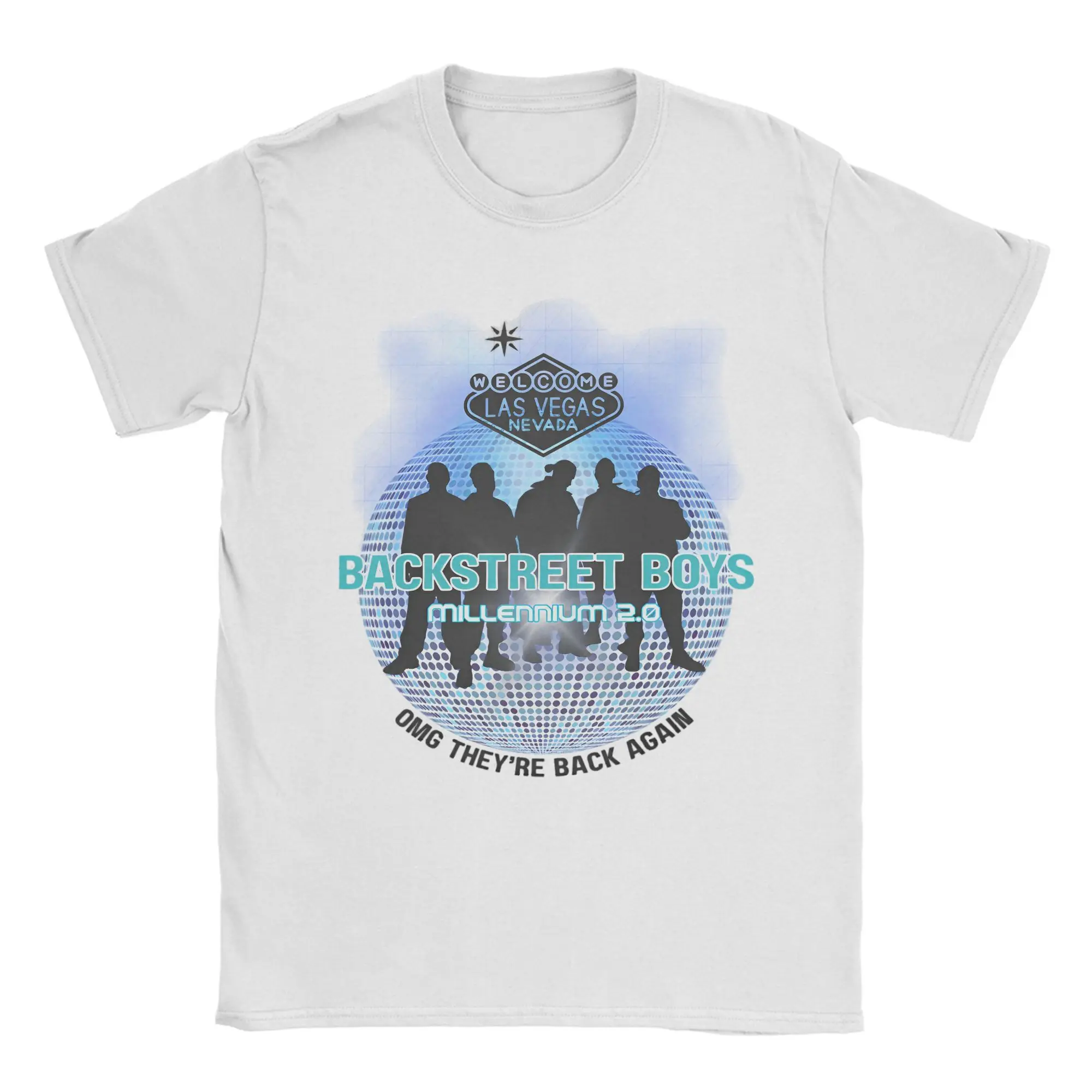 Männer Backstreet Boys Las Vegas Tour T Shirts 2025 Konzert 100 % Baumwolle Kleidung Freizeit Kurzarm O Neck Tees Sommer T-Shirt
