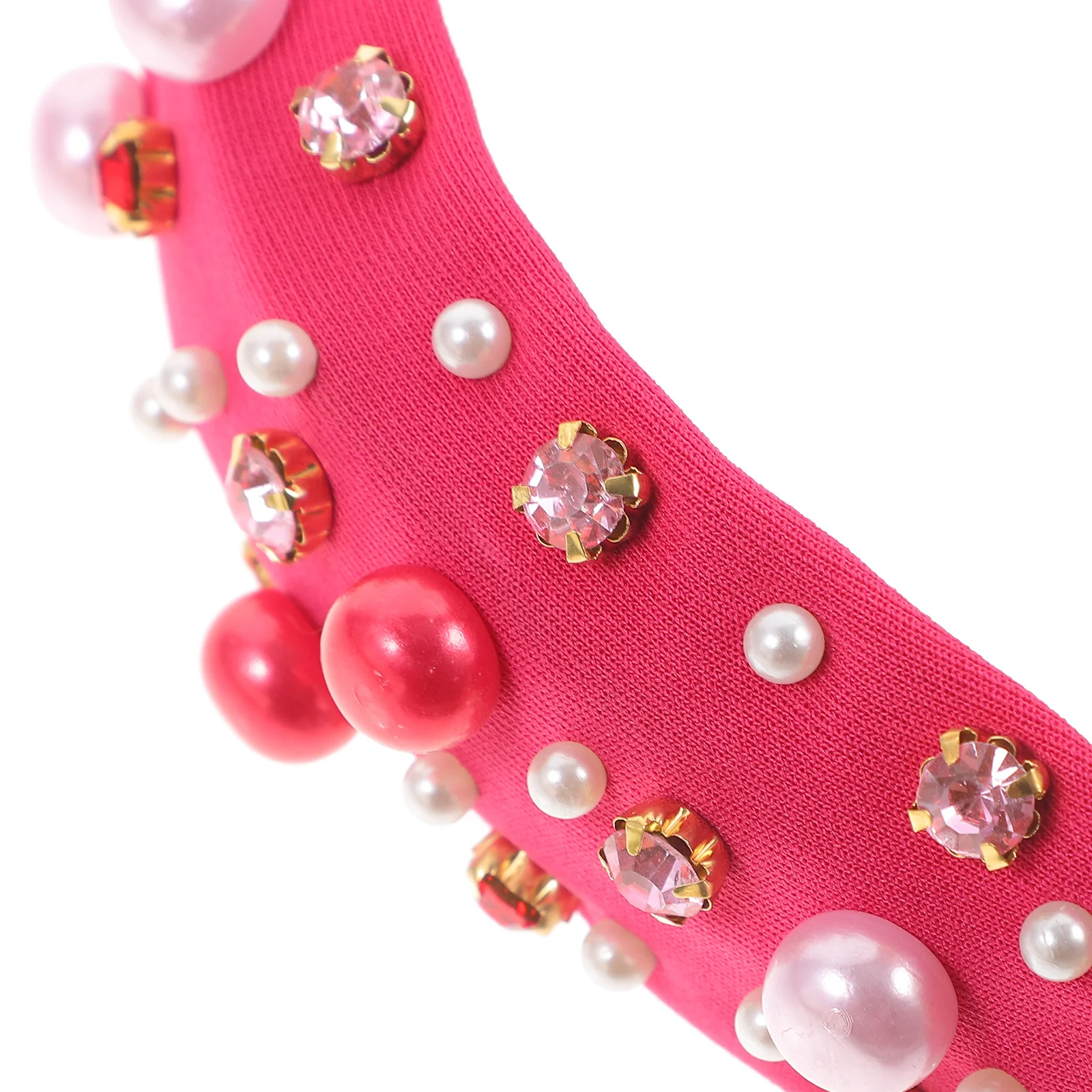 

Pearl Rhinestone Headband Decorative Headbands Knotted Women Rhinestones Embellished for