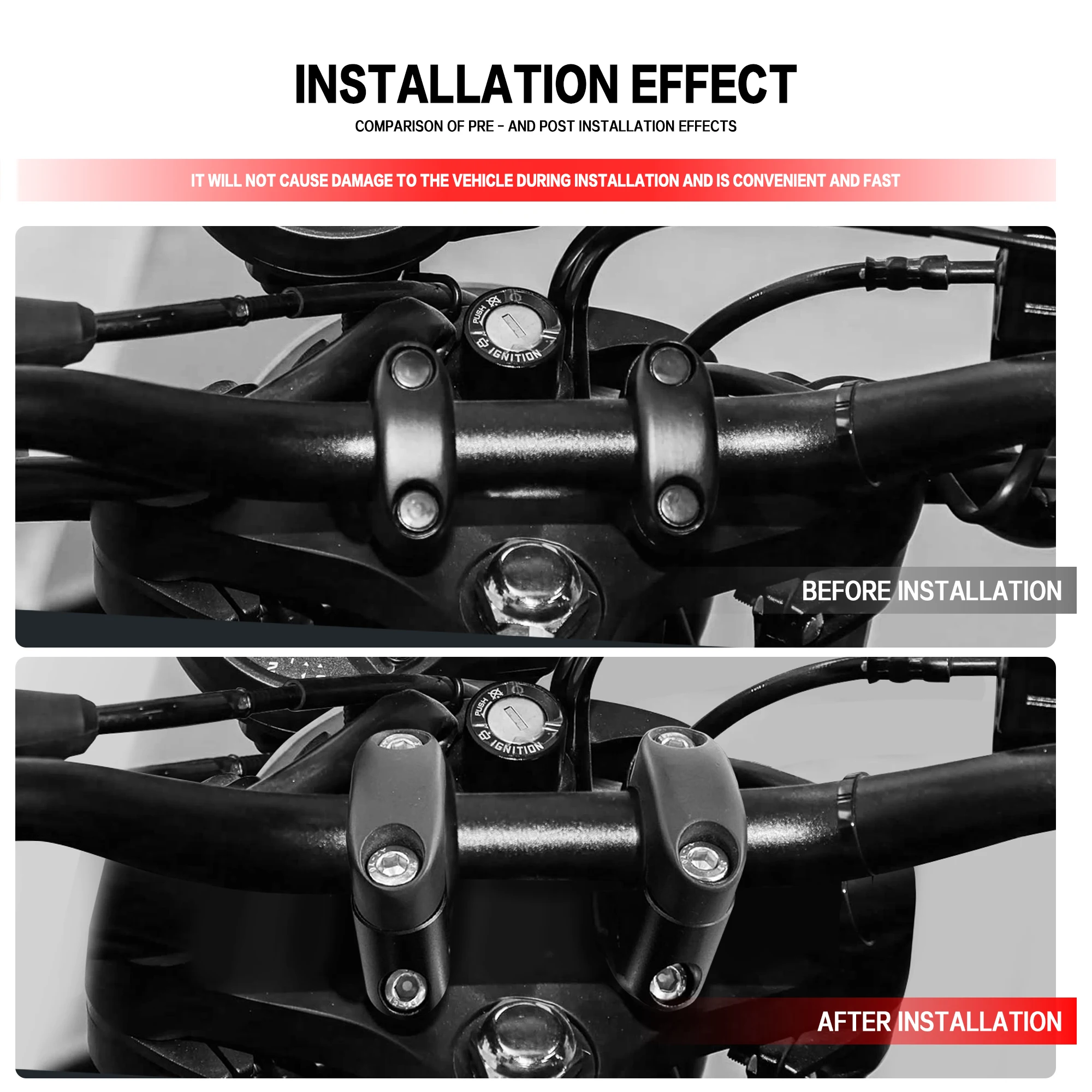 ل HYOSUNG Aquila GV300S GV 300 S 300S دراجة نارية مقود الناهض أوفست المقود الناهض حتى قوس جبل المشبك