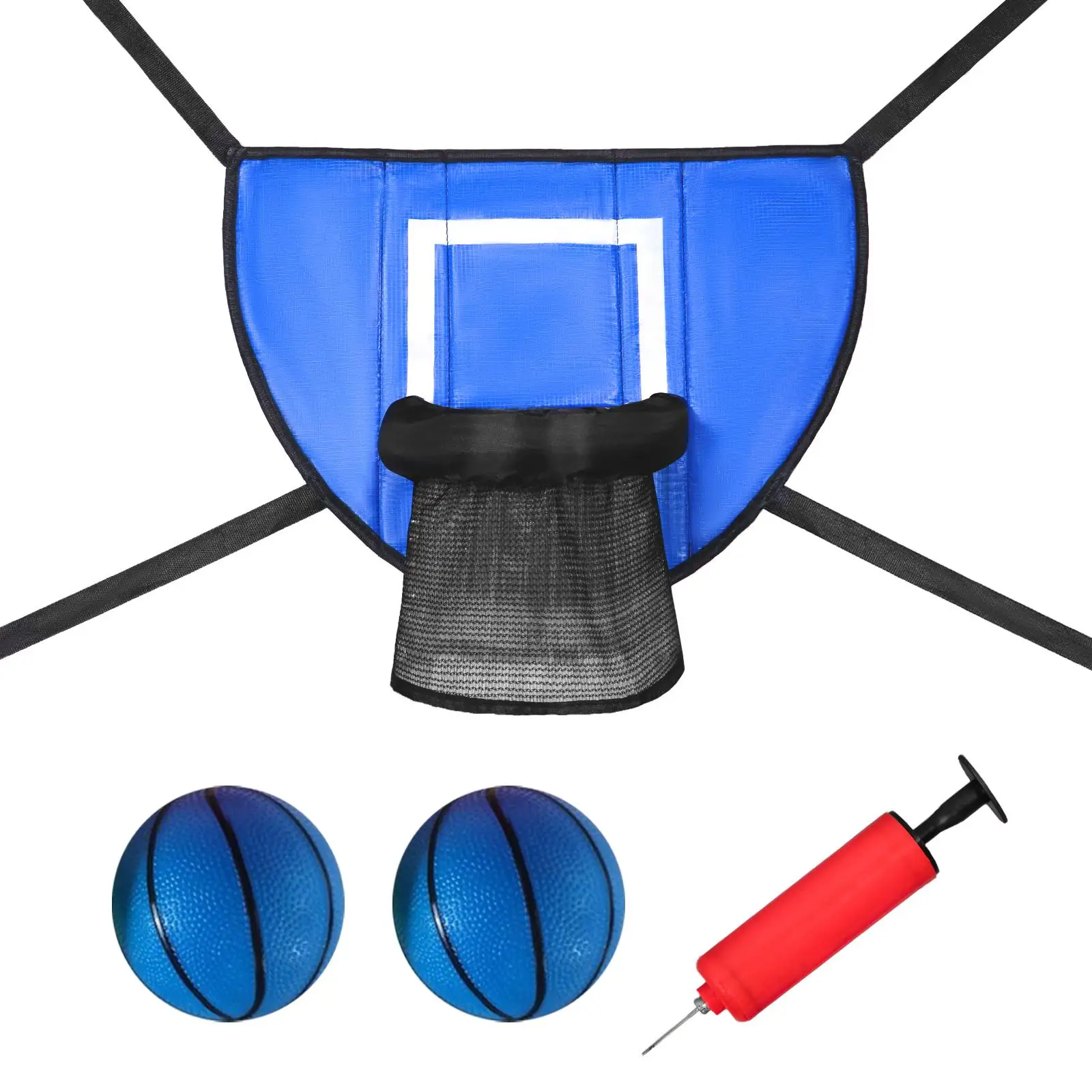 ห่วงบาสเก็ตบอลสำหรับแทรมโพลีน ของเล่นกีฬากลางแจ้ง ชั้นวางบาสเก็ตบอลอเนกประสงค์