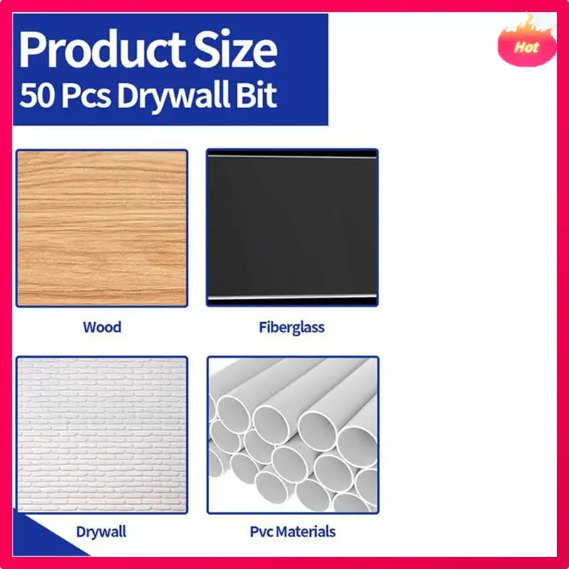 

ABYP 100Pcs 1/8 Inch Drywall Guide Point Cutting Bits Drywall Tools,Dry Wall Cutting Tools,For Use With Spiral Saw