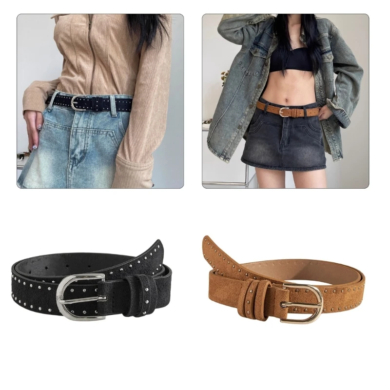 

Versatiles Fashion Waistband Solid Color Waist Belts Cool Girls Aesthetic Belt for Jeans And Casual Outfits DXAA