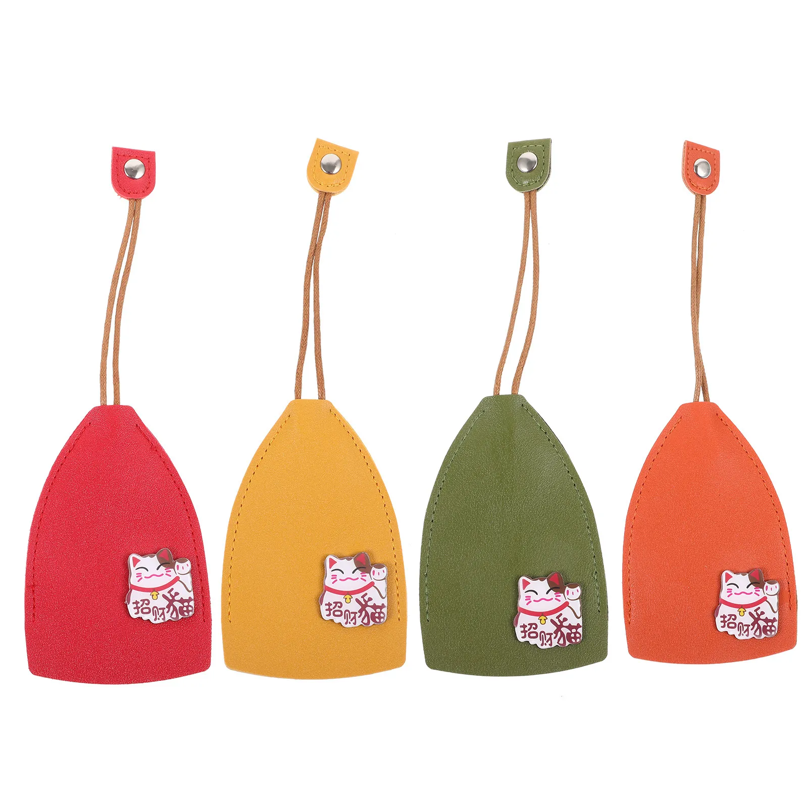 4Pcs Soft Touch PU Pull Out Key Case for Car Keys House Keys Scratch Proof Deformation Resistant Compact Lightweight Key Cover view 5