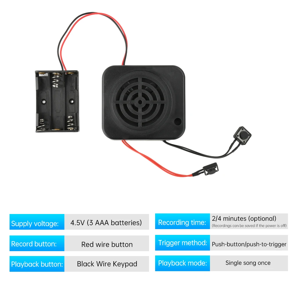 2/4-minutowy dyktafon Fonograf Skrzynka wiadomości głosowych Odtwarzacz audio Automatyczne obejście skrzynek pocztowych wiadomości głosowych