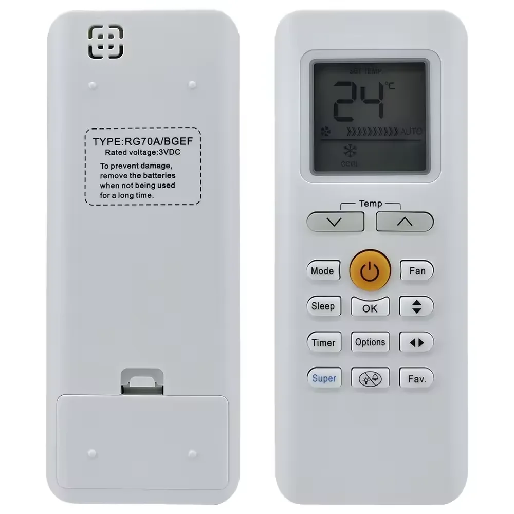 RG70A/BGEF Remote Control for MIDEA Air Conditioner RG70E/BGEF RG70E/BGEFU1 RG70C