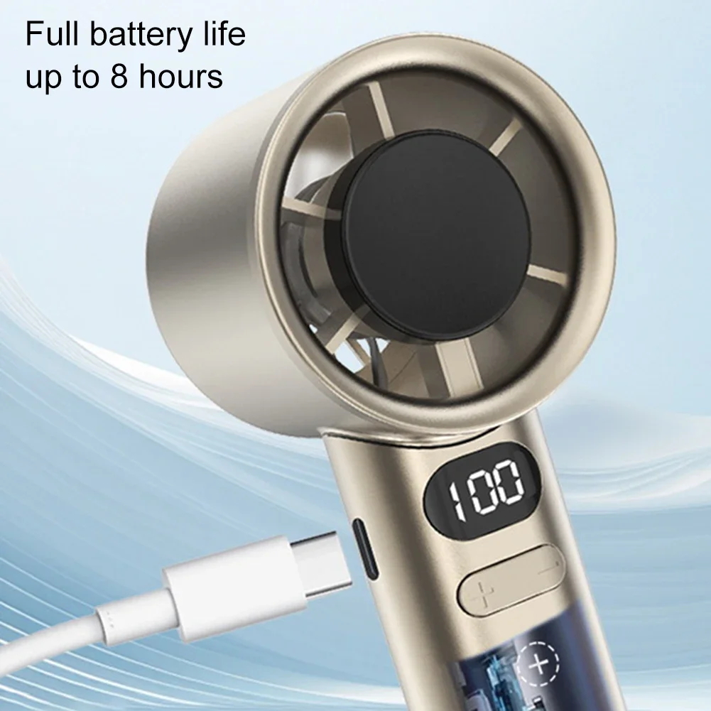 Handheld Fan High- Portable Turbofan USB Rechargeable Electric Portable Mini Fan For Various Occasions Such Travel Home Office