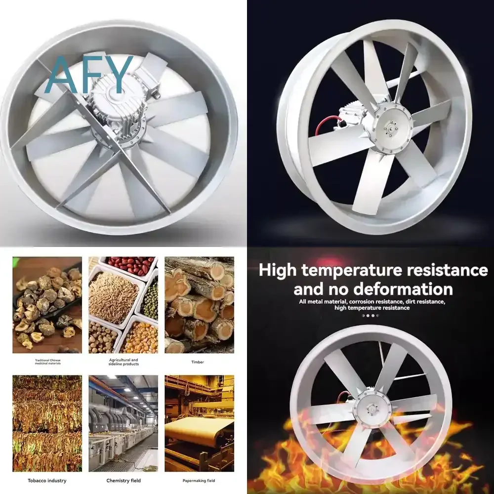 Large Circulation Fan for Drying Room for Medicinal Materials Tea Food Flue-Cured Tobacco Room Low Noise Axial Flow Fan for